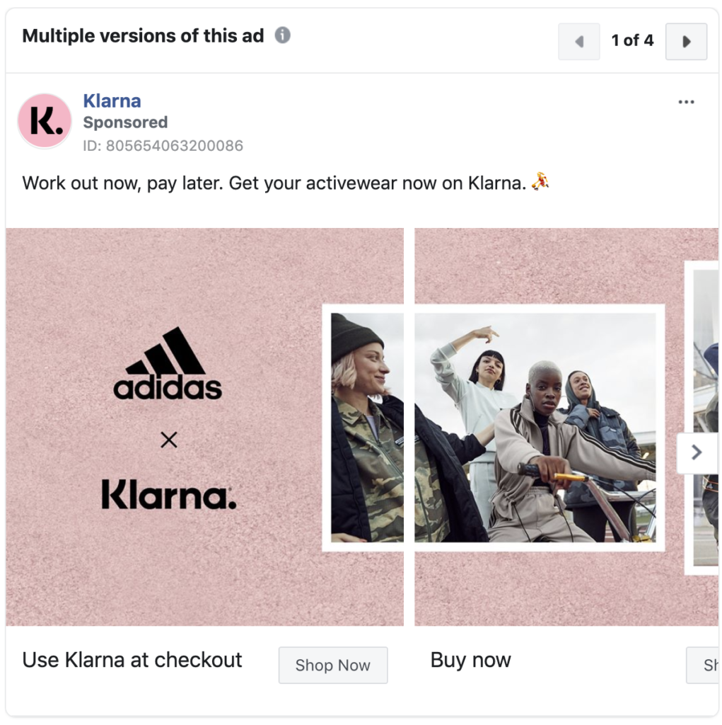 klarna-facebook-ads-themed-carousel