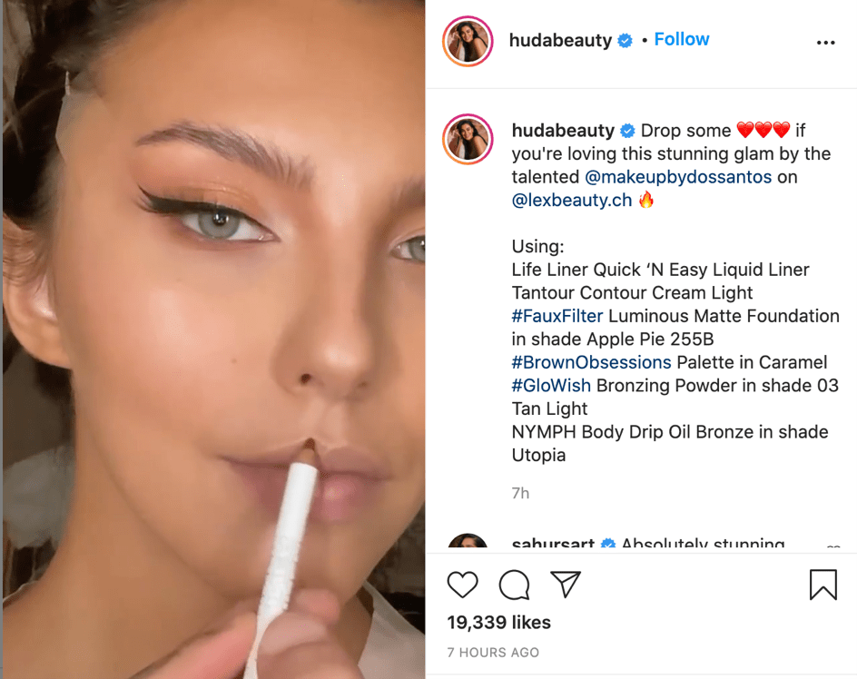 7-dtc-beauty-brands-that-have-mastered-customer-acquisiton-huda-beauty-leveraging-micro-influencers